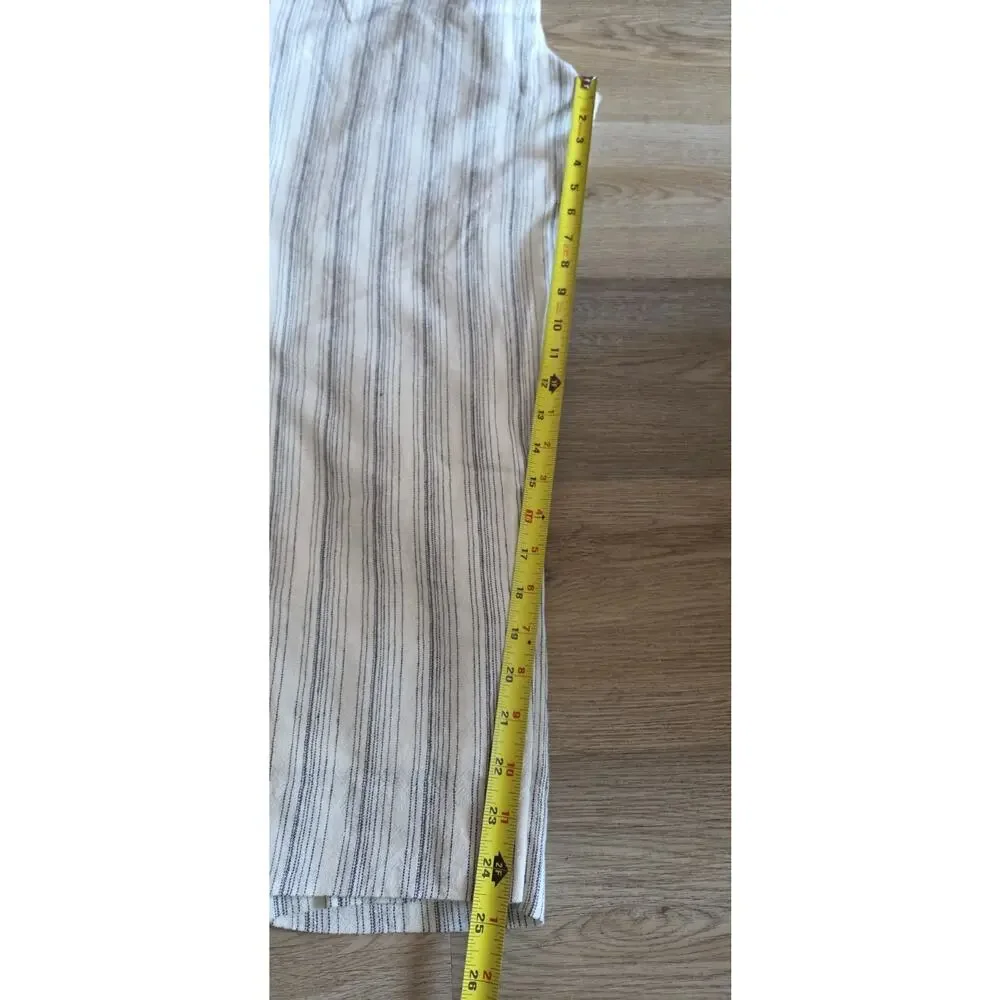 Banana Republic Women's Linen Striped Boho Chic Cottagecore Summer Pants, Size 6